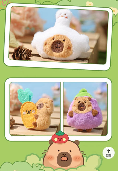 Capybara On The Farm Plush Magnet Hanger Miniature Series