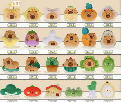 Capybara On The Farm Plush Magnet Hanger Miniature Series