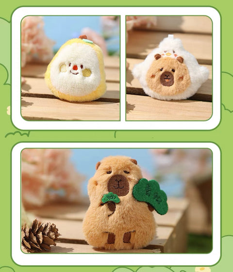 Capybara On The Farm Plush Magnet Hanger Miniature Series