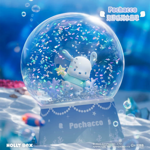 HollyBox Cinnamoroll and Pochacco Crystal Ball Snow Globes