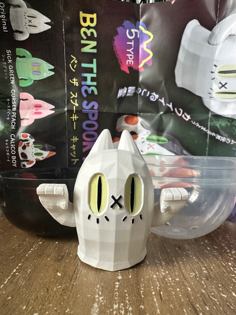 Sunday Claim Sale - White Cat Ghost Gachapon