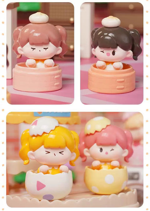 HiToy Honey Cutie Girls In Baskets Miniature Series