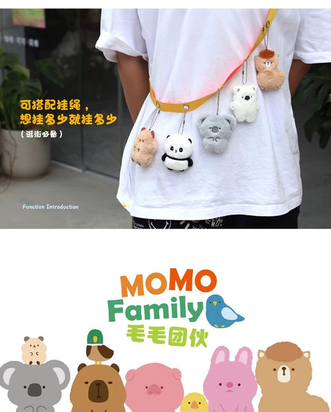 Momo Family Mini Plushie Magnetic Hanger Blind Bag Series